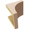 Ekena Millwork 6"W x 6"D x 6"H Wide Stockport Rough Cedar Woodgrain TimberThane Corbel, Primed Tan CORUR06X06X06STORCPR - alternate 5